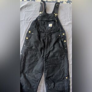 Insulated Carhartt Black Overalls